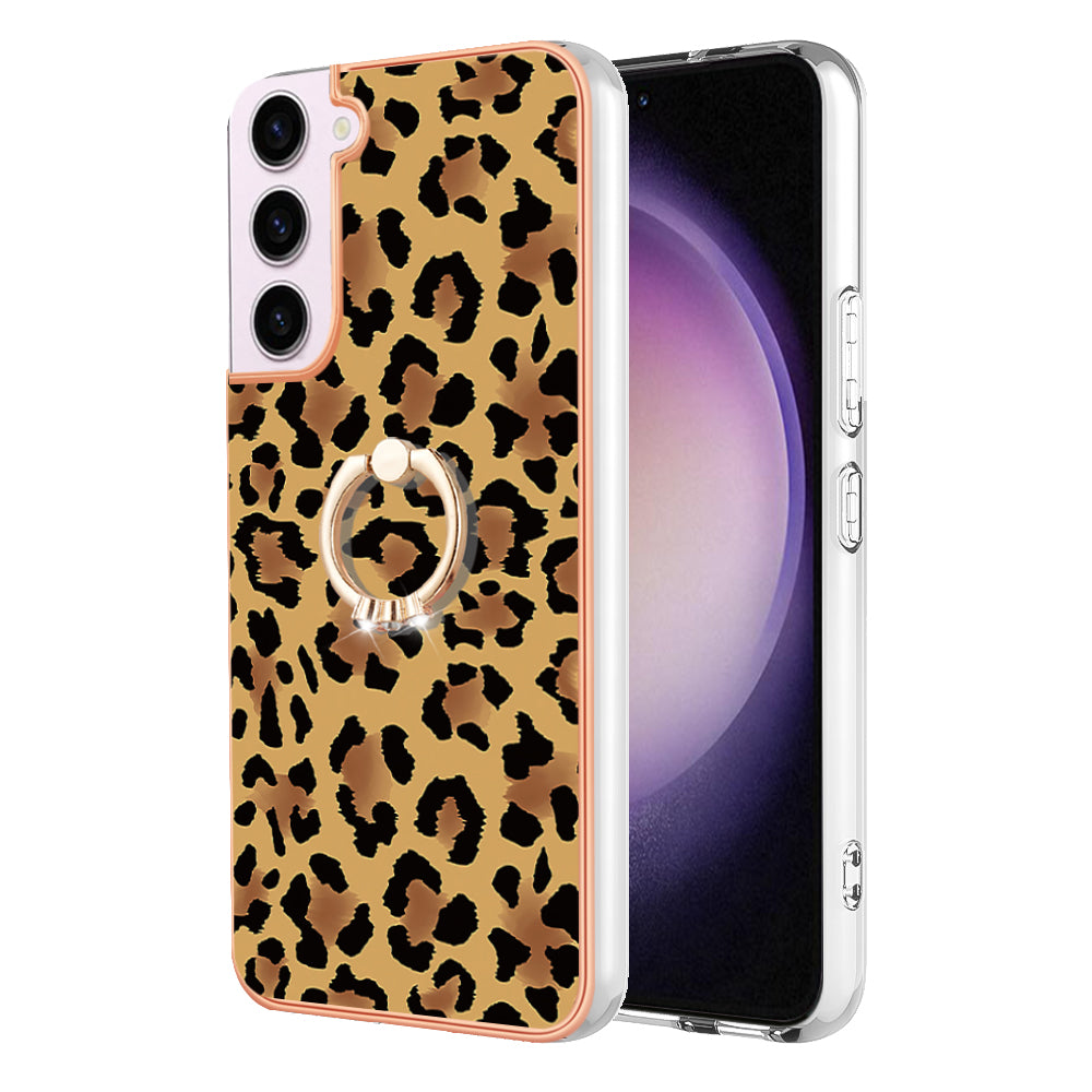 YB IMD Series-20 Style D for Samsung Galaxy S23 Kickstand IMD Pattern TPU Phone Case 2.0mm Electroplating Cover YB IMD Series-20 Style D for Samsung Galaxy S23 Kickstand IMD Pattern TPU Phone Case 2.0mm Electroplating Cover
